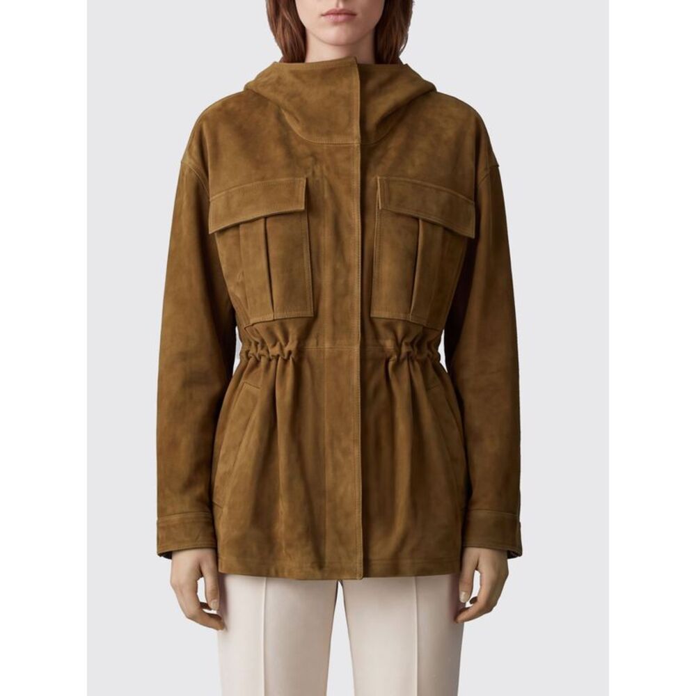 Rohe Women Rohe Hooded Suede Leather Jacket